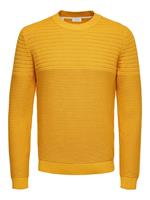 Selected Biokatoen Sweater Heren Geel