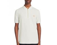 Fred Perry Zip Neck Polo Shirt - Polo Shirt Wit