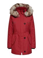 Only Long Parka Dames Rood