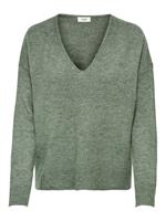 Only V-neck Knitted Pullover Dames Green