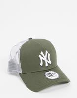 Newera New York Yankees Khaki A-Frame Trucker Cap