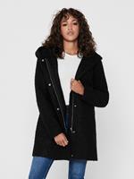 JDY - Maat XS - JDYSONYA LONG BOUCLE HOOD JACKET OTW HAB Dames Jas