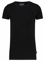 vingino Shirt Korte Mouw  - Zwart - Katoen/elasthan