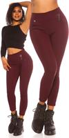 cosmodacollection Trendy hoge taille thermo treggins bordeaux