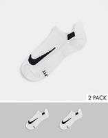 Nike - Multiplier Running No Show Socks - Witte Hardloopsokken