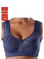 petite fleur Entlastungs-BH, (Packung, 2 Stück), ohne Bügel, mit eleganter Spitze, Basic Dessous