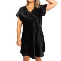 ladyavenue Lady Avenue Pure Silk Nightgown With Lace