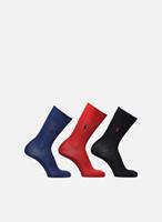 poloralphlauren Polo Ralph Lauren - Geribbelde sokken van gemerceriseerd katoen in zwart/marineblauw/rood