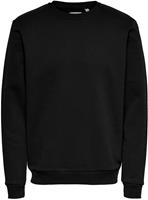 Only & Sons Solid Colored Sweatshirt Heren Zwart