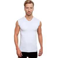 Schaufenberger Ärmelloses Unterhemd Weiß oder Hautfarbe mit V-Ausschnitt