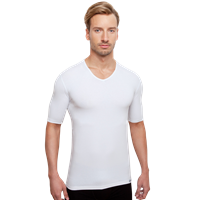 Schaufenberger Herrenunterhemd mit V-Ausschnitt in Weiß