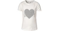 Name it T-Shirt NMFFASTRIPA für Mädchen, Herzen, Organic Cotton weiß Mädchen 