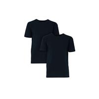 LADC Baldessarini BALDESSARINI Herren Unterhemd 2er Pack - T-Shirt, Rundhals, Halbarm, Stretch Cotton Unterhemden schwarz Herren 