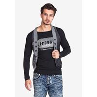 CIPO & BAXX Sweatshirt Langarmshirts schwarz Herren 