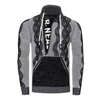 RUSTY NEAL Pullover Pullover schwarz/weiß Herren 