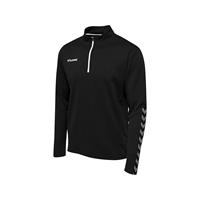 Hummel Trainingsshirt Authentic 1/2 Zip - Zwart/Wit