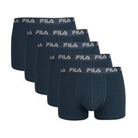 Fila Herren Boxer Shorts, 5er Pack - Logobund, Urban, Cotton Stretch, einfarbig Boxershorts blau Herren 