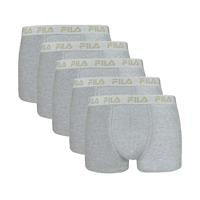 Fila Herren Boxer Shorts, 5er Pack - Logobund, Urban, Cotton Stretch, einfarbig Boxershorts grau Herren 
