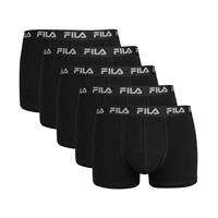 Fila Herren Boxer Shorts, 5er Pack - Logobund, Urban, Cotton Stretch, einfarbig Boxershorts schwarz Herren 