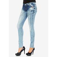 CIPO & BAXX Slim-Fit-Jeans Jeanshosen blau Damen 