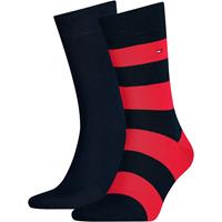 Tommy Hilfiger 2er Pack Th Men Rugby Sock 2p Socken blau/rot Herren 