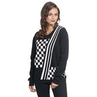 Pussy Deluxe Checkered Knit Pullover Pullover schwarz/weiß Damen 