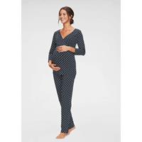 Lascana Zwangerschapspyjama in wikkel-look met een stippenmotief (2-delig, 1 stuk)