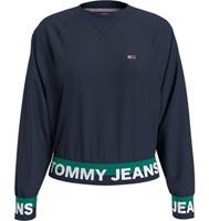 TOMMY JEANS Sweatshirt »TJW BRANDED HEM SWEATSHIRT« mit Tommy Jeans Logo-Bündchen im Colorblocking