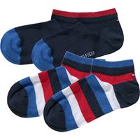 Tommy Hilfiger 2-pack Basic Stripe Quarter Socks Midnight Blue