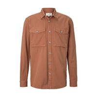 Tom Tailor Blusen & Shirts Lockeres Hemd mit Brusttaschen Langarmhemden orange-kombi Herren 