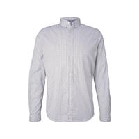 Tom Tailor Blusen & Shirts Gemustertes Slim Fit Hemd Langarmhemden weiß Herren 
