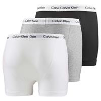 Calvin Klein Men's Cotton Stretch 3-Pack Trunks - Black/White/Grey Heather - L