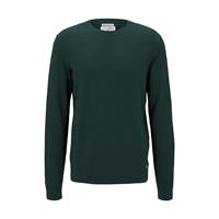 Tom Tailor Pullover & Strickjacken Strukturierter Strickpullover Pullover dunkelgrün Herren 