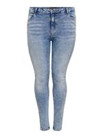 Only Curvy Carlaola Life Hw Skinny Fit Jeans Dames Blauw