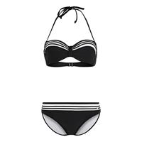 Lascana Bügel-Bandeau-Bikini Bikinis schwarz/weiß Damen 