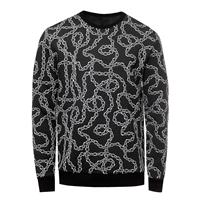 RUSTY NEAL Sweatshirt Pullover schwarz/weiß Herren 