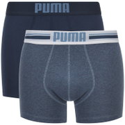 Puma Men's 2-Pack Placed Logo Boxers - Blue - Blauw