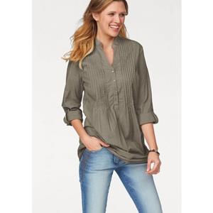 NU 20% KORTING: Aniston CASUAL Lange blouse met decoratieve biezenverwerking