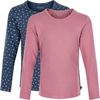 Minymo Langarmshirt Doppelpack für Mädchen rosa/blau Mädchen 