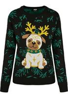 URBAN CLASSICS Sweatshirt »Ladies Pug Christmas Sweater«