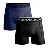 Muchachomalo Boxershorts Microfiber 2er-Pack Schwarz Navy