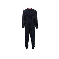 GÖTZBURG Herren Schlafanzug lang - Pyjama V-Ausschnitt, Pure Cotton Pyjamahosen blau Herren 