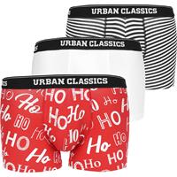 Urban Classics Boxershorts Christmas 3-Pack Boxershorts rot/weiß Herren 