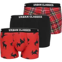 Urban Classics Boxershorts Christmas 3-Pack Boxershorts schwarz/rot Herren 