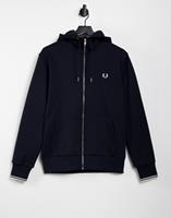 fredperry Fred Perry - Hooded Zip Through Navy - Zipper