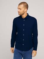 Tom Tailor Slim fit overhemd met gestructureerde stof, Dark Blue