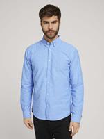 Tom Tailor Oxford overhemd met dessin, blue diagonal lines design
