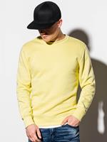 Ombre Fashion Heren sweater effen | klassiek | Basic | Moda Italia fashion | geel, 