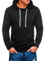 Ombre Fashion Heren hoodie effen | basic | klassiek | Mode Italia | zwart, 