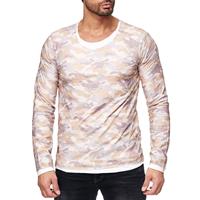 RED BRIDGE Redbridge Sweatshirt Langarmshirts beige Herren 